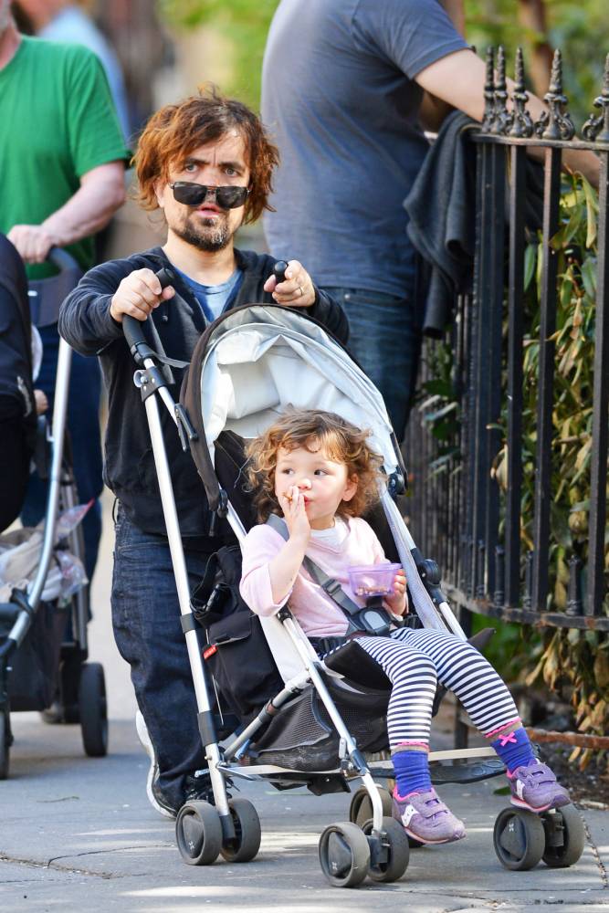 Game of Thrones star Peter Dinklage takes his daughter Zelig for a