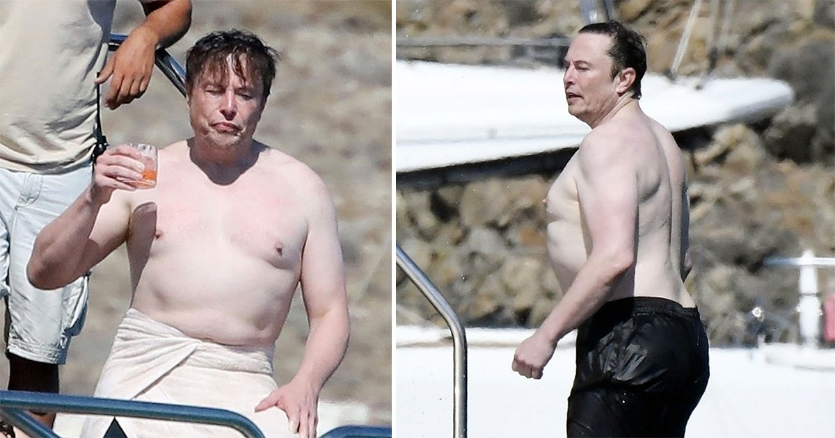 Elon Musk flexes topless on superyacht in Mykonos amid Twitter legal