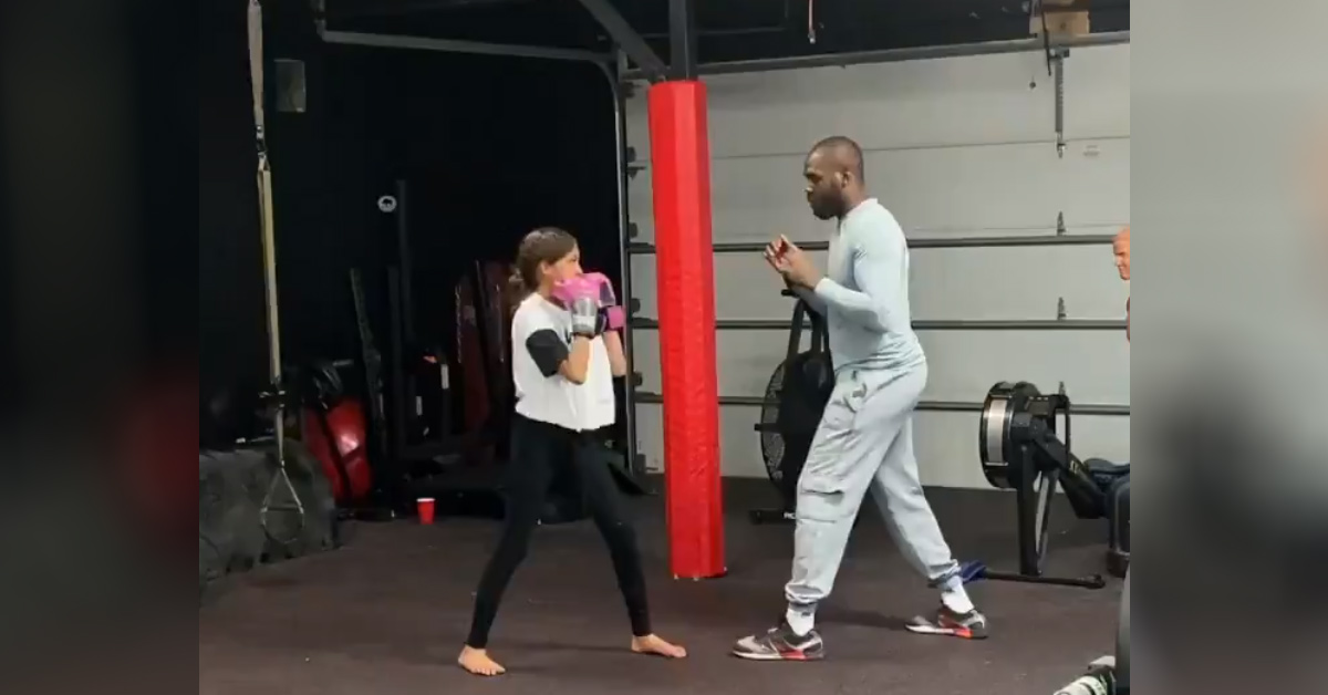 (Video) Jon Jones Shows Off His Daughter's Crisp Striking Technique