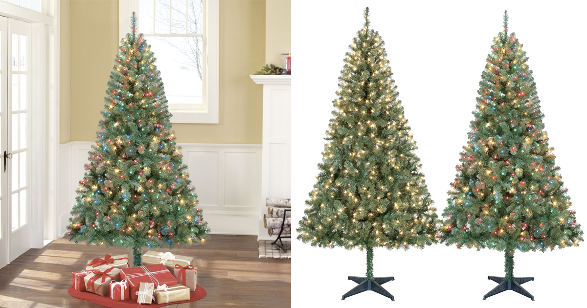 Walmart Cyber Monday Holiday Time PreLit 6.5' Madison Pine Green Artificial Christmas Tree 33