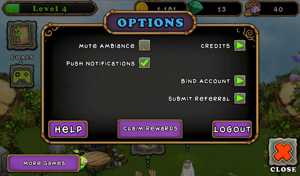 Options screen Click "Submit referral"