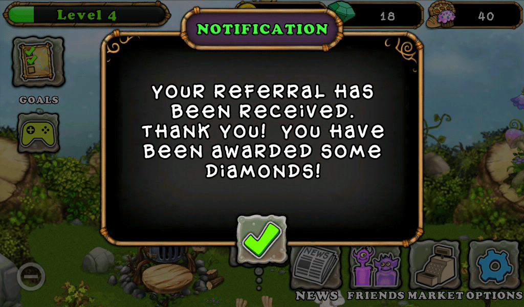 Notification All done! 5 diamonds for both of you :-)