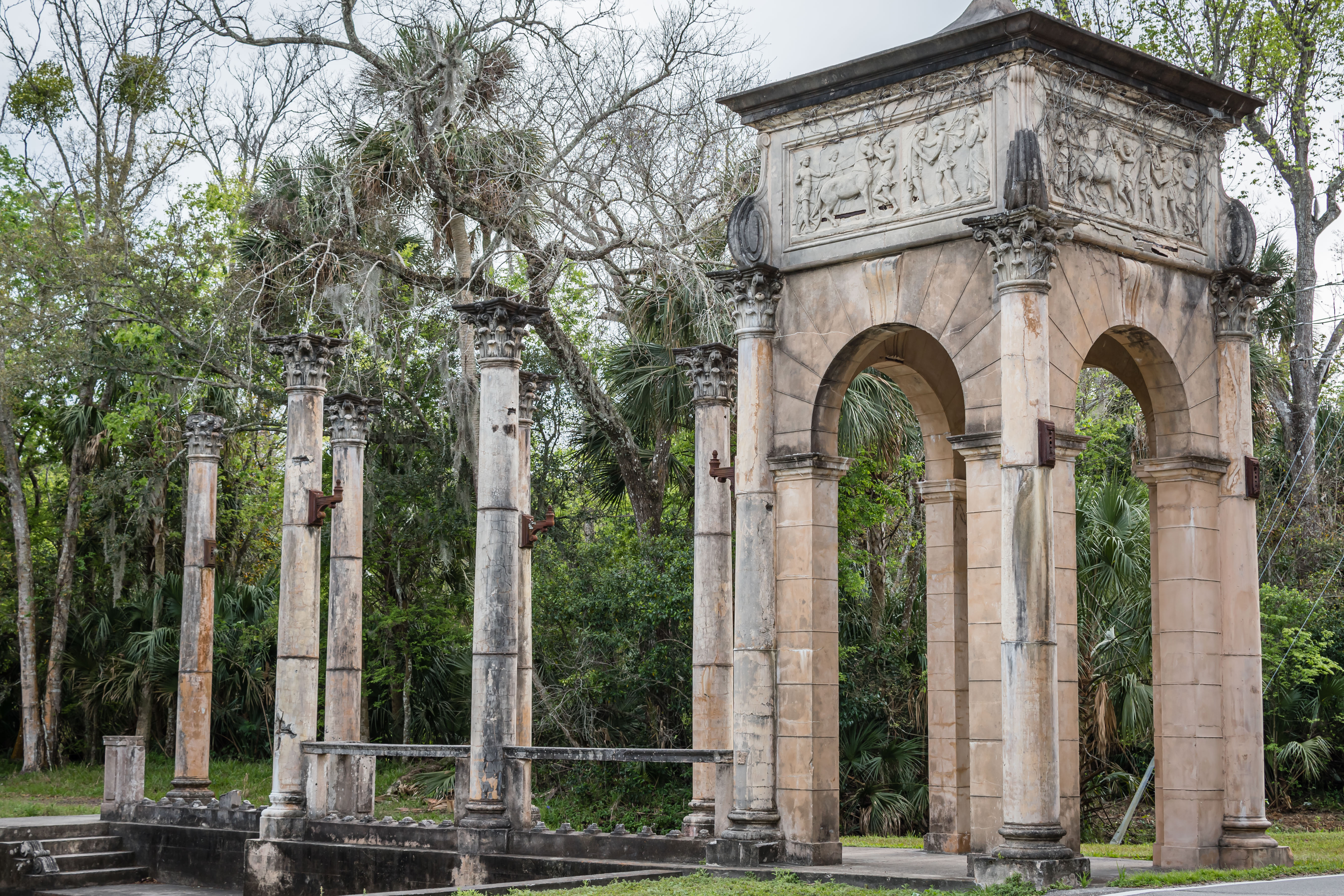 historic arches on calle grande Rio Vista on the Helifax