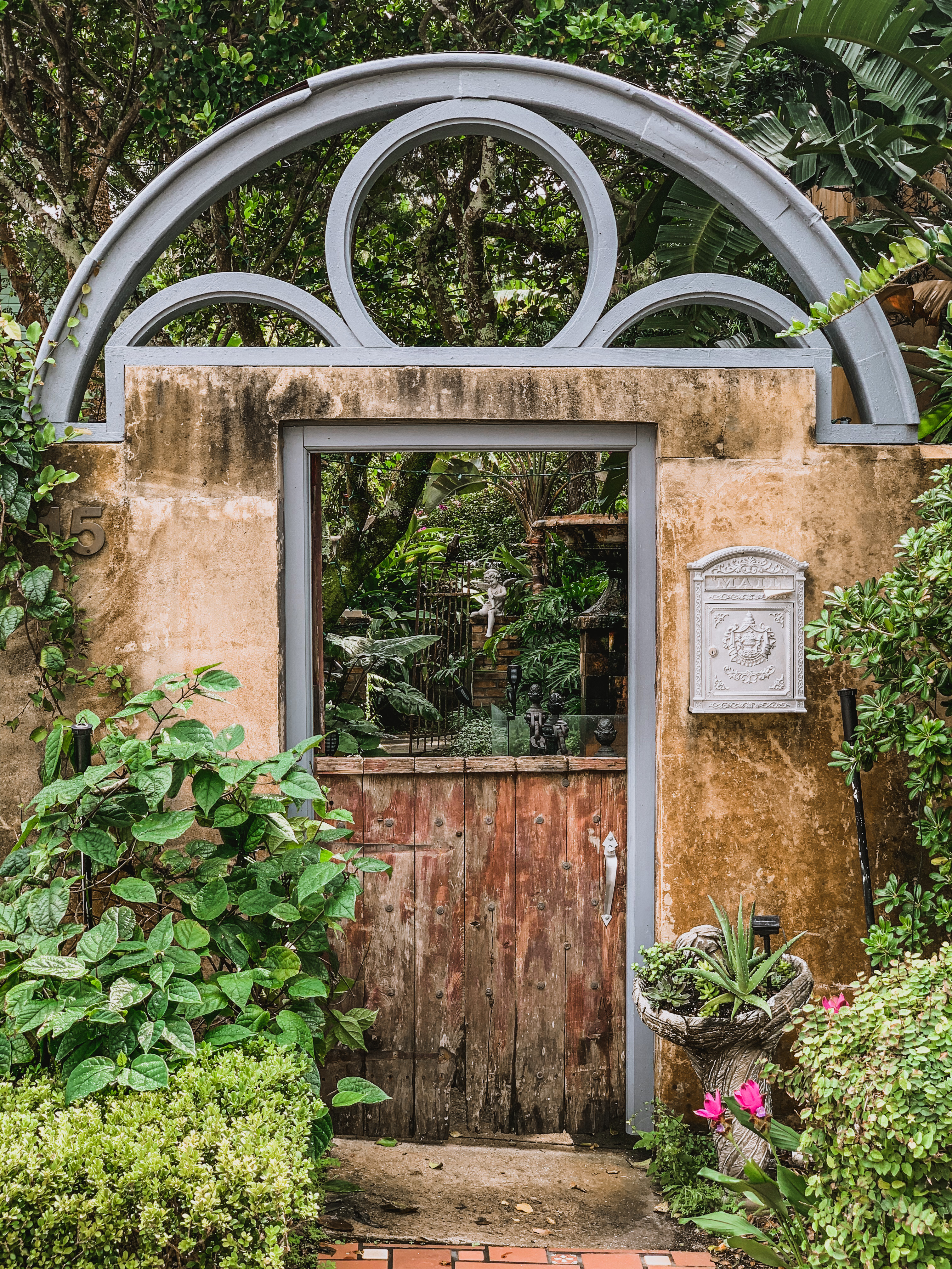 the garden door in St Augustine can be seen on a self-guided walking tour