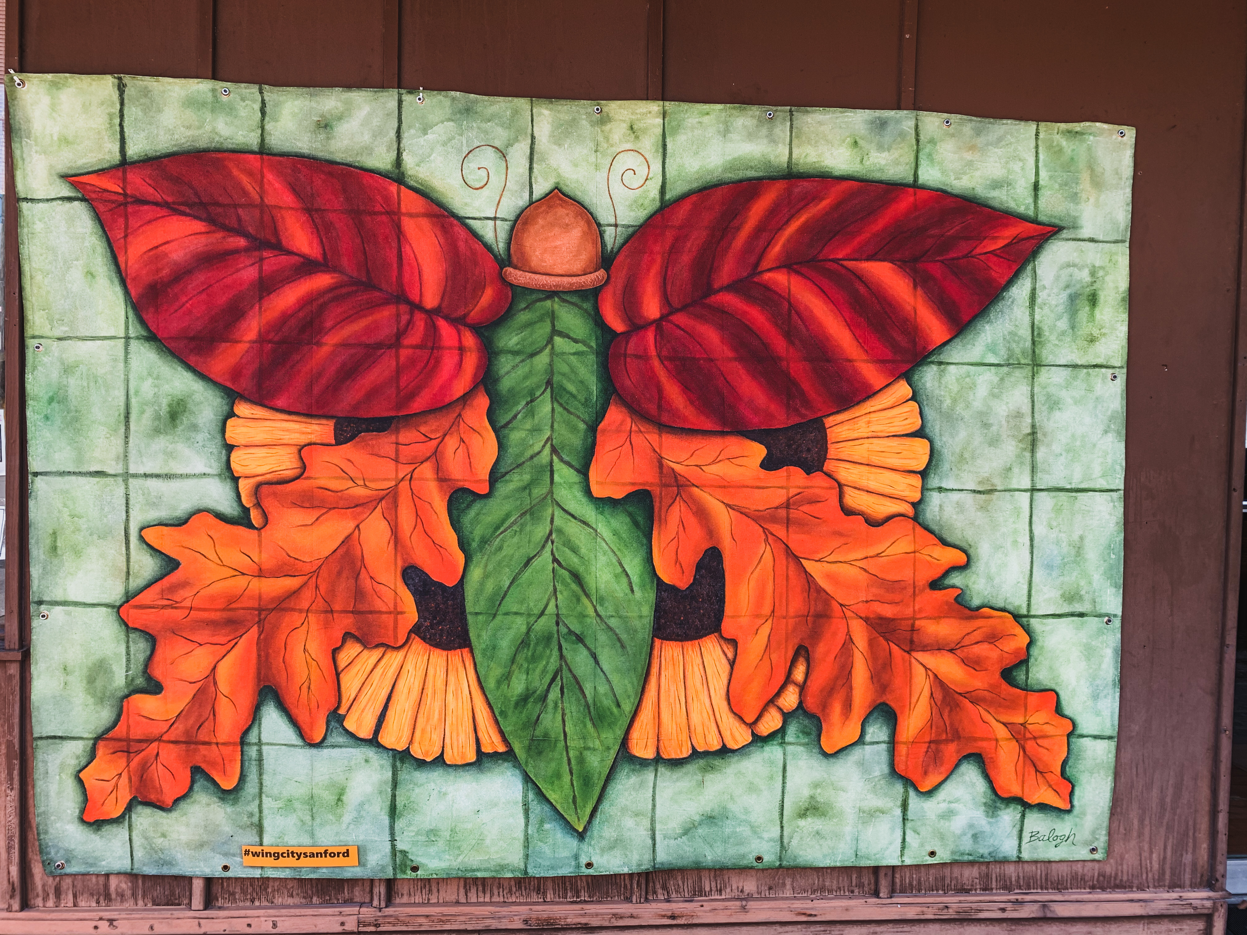 butterfly art mural