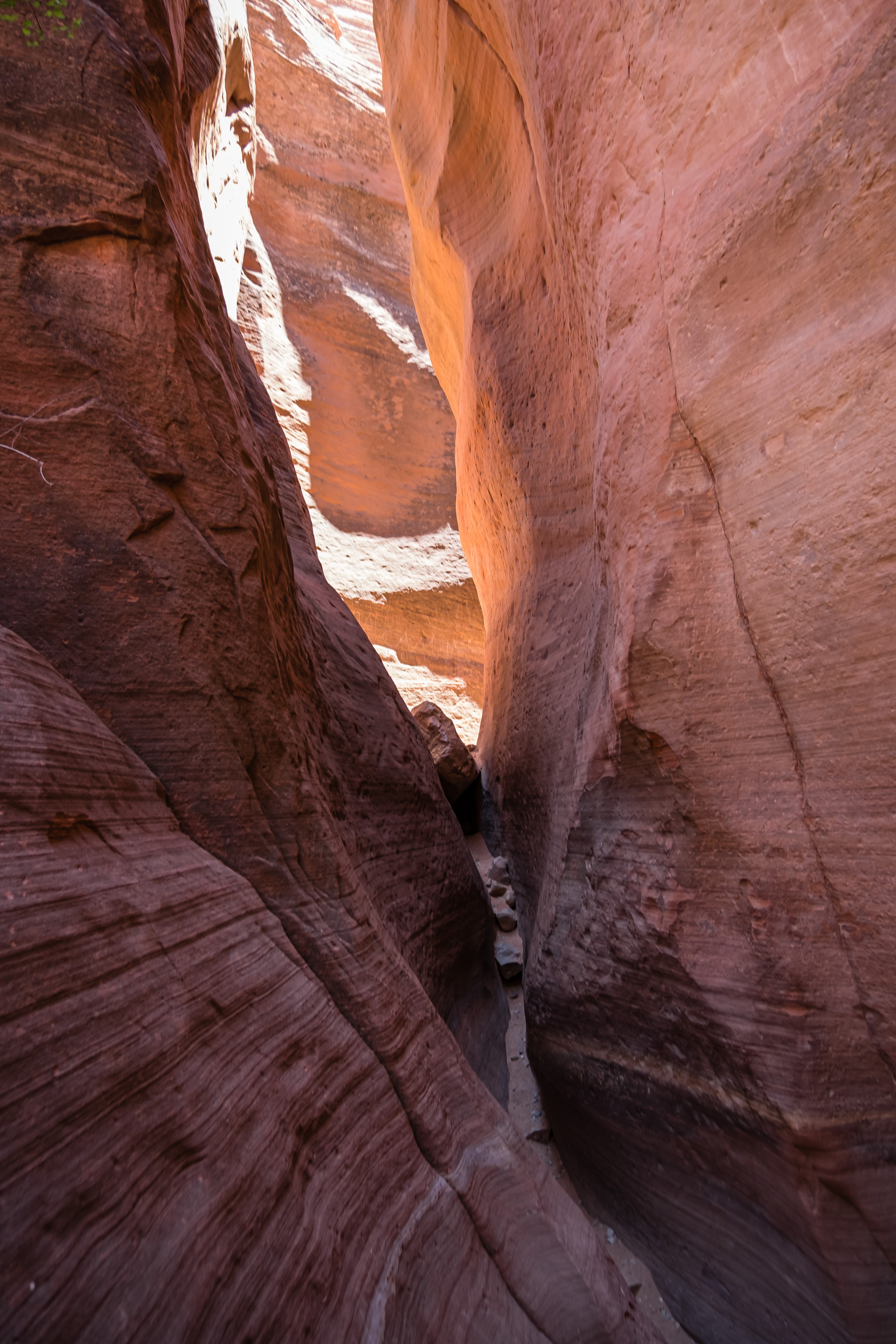 colors and waves of slot canyon in utah