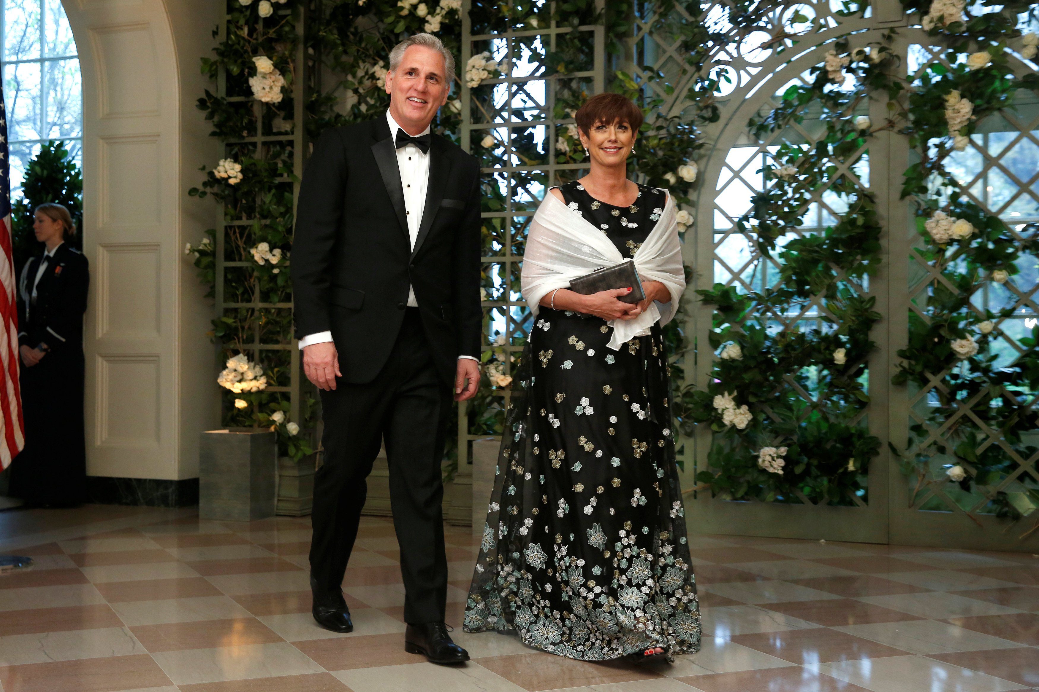 House Majority Leader McCarthy and his wife arrive for the State Dinner