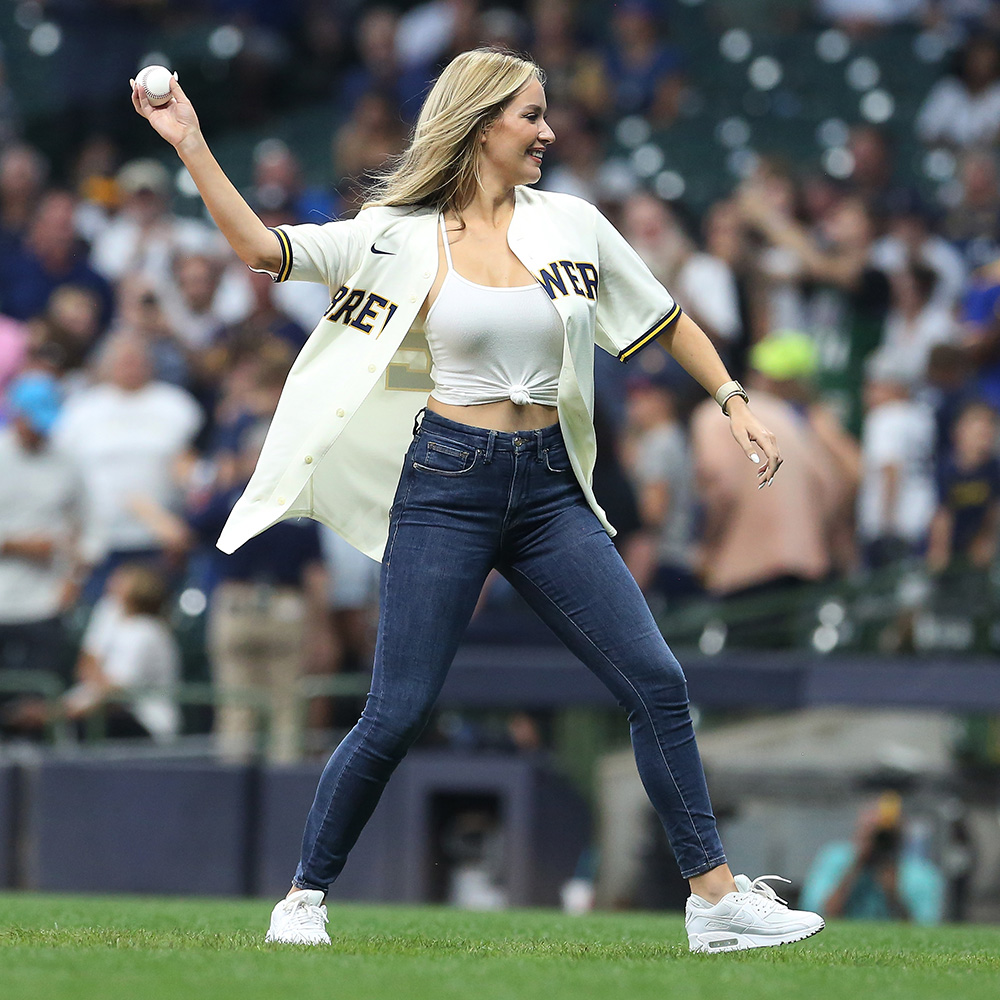 Paige Spiranac on being body shamed for first pitch at Brewers game