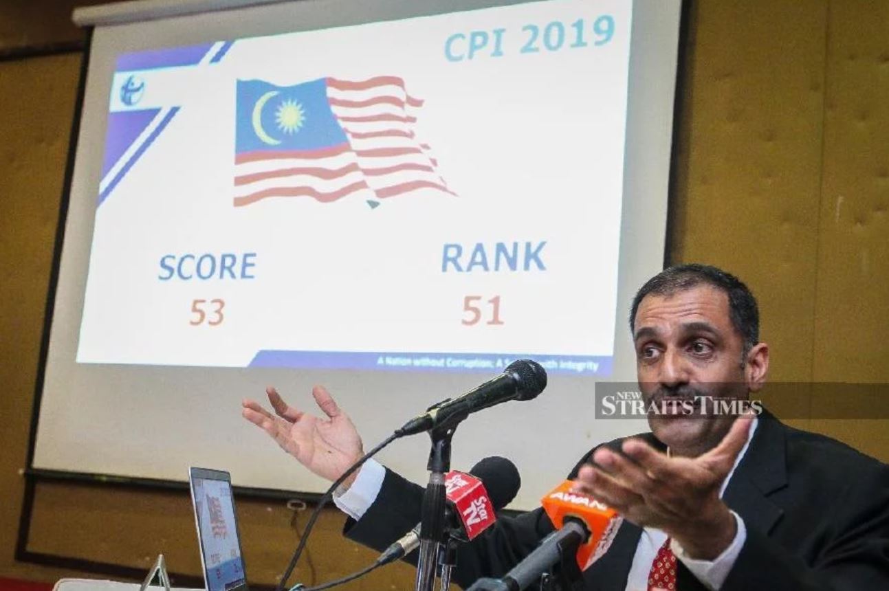 Rank Skor Malaysia Rasuah Persepsi Index