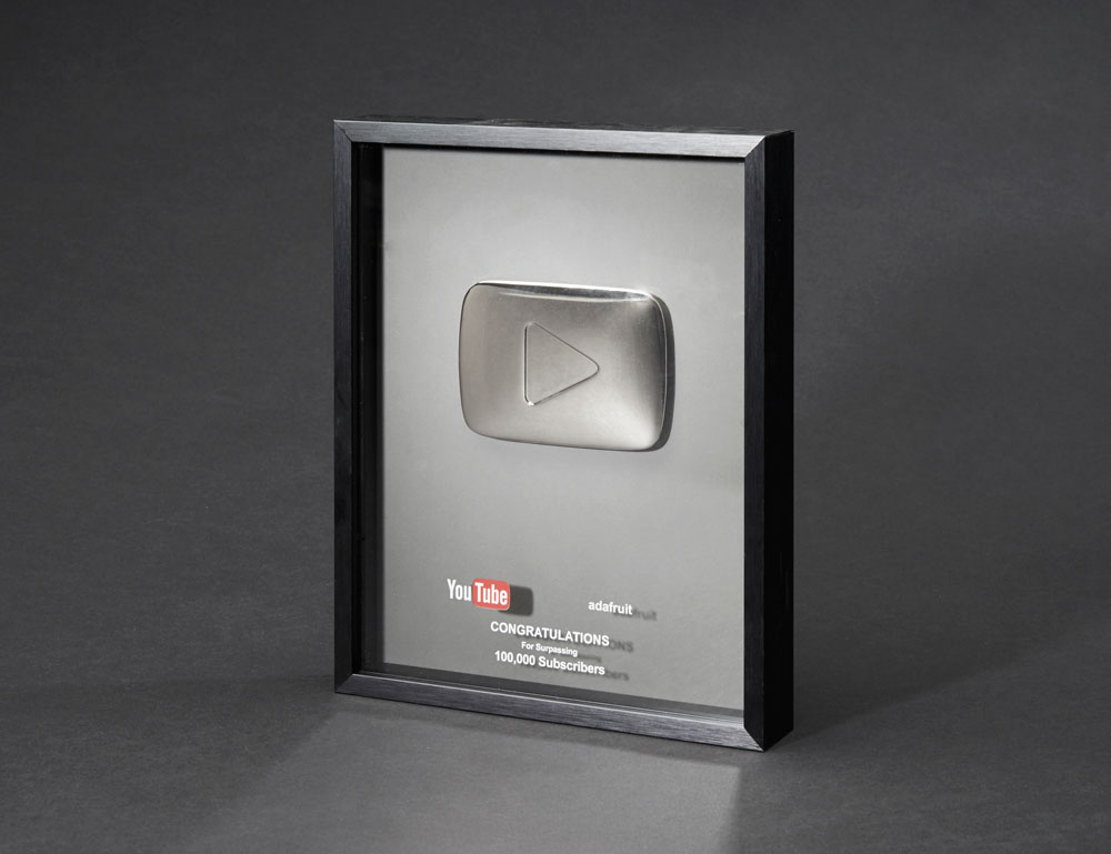 Youtube Silver Play Button Adafruit