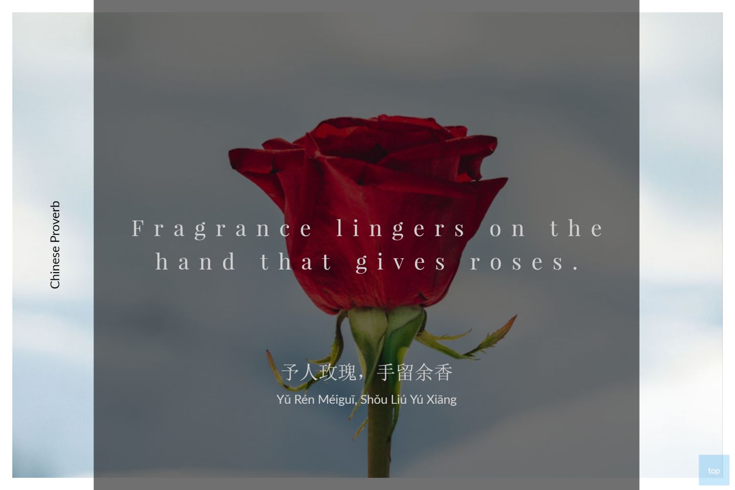 Fragrance lingers on the hand that gives roses.