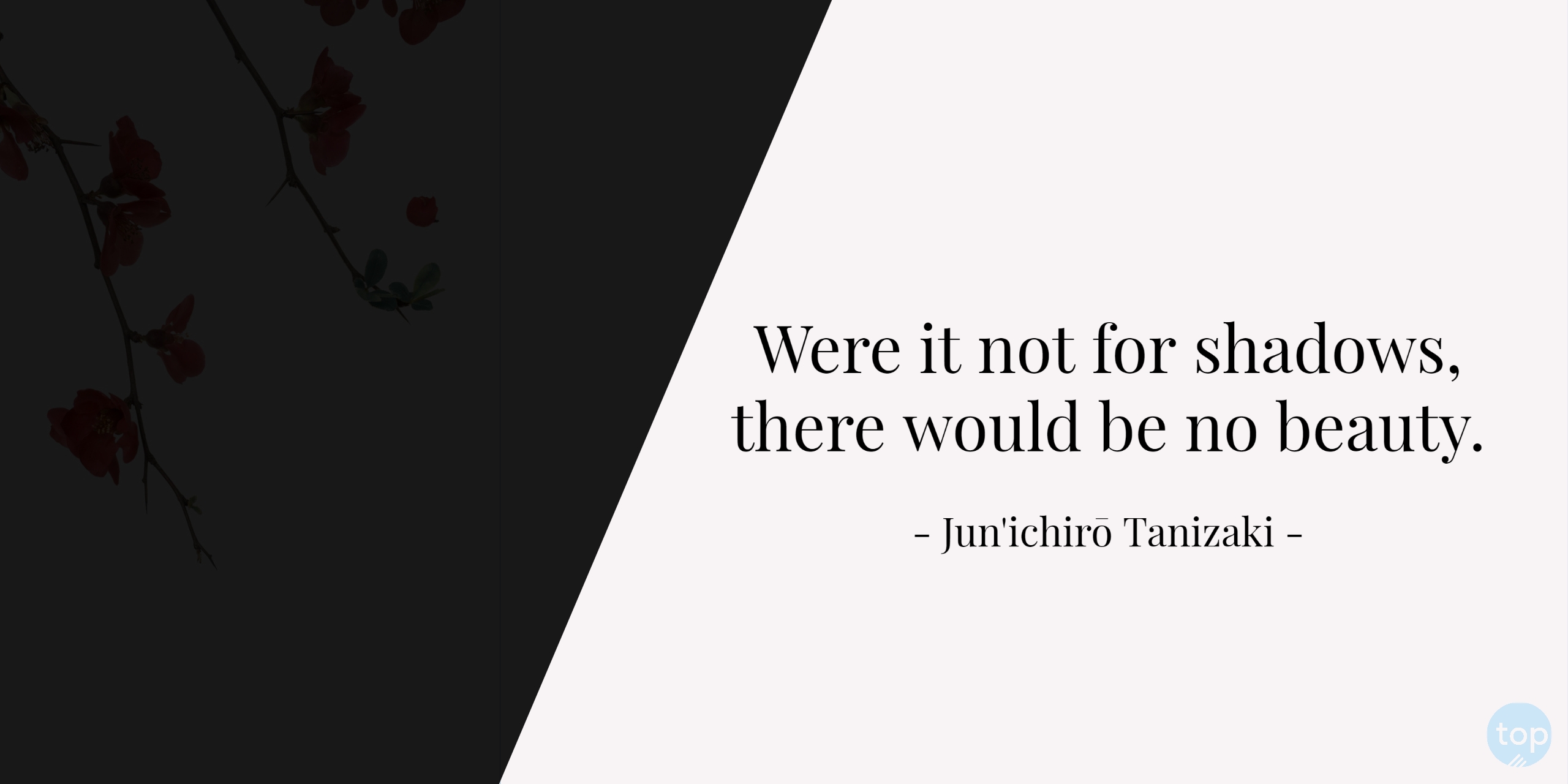 Were it not for shadows, there would be no beauty. - Jun'ichirō Tanizaki  quote