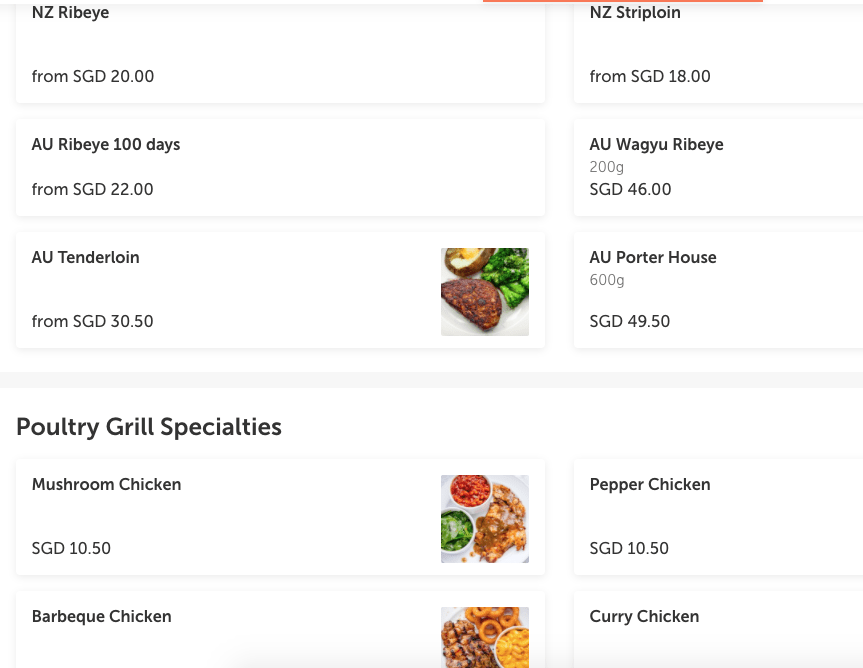 iSteak Delivery Foodpanda menu Star Vista
