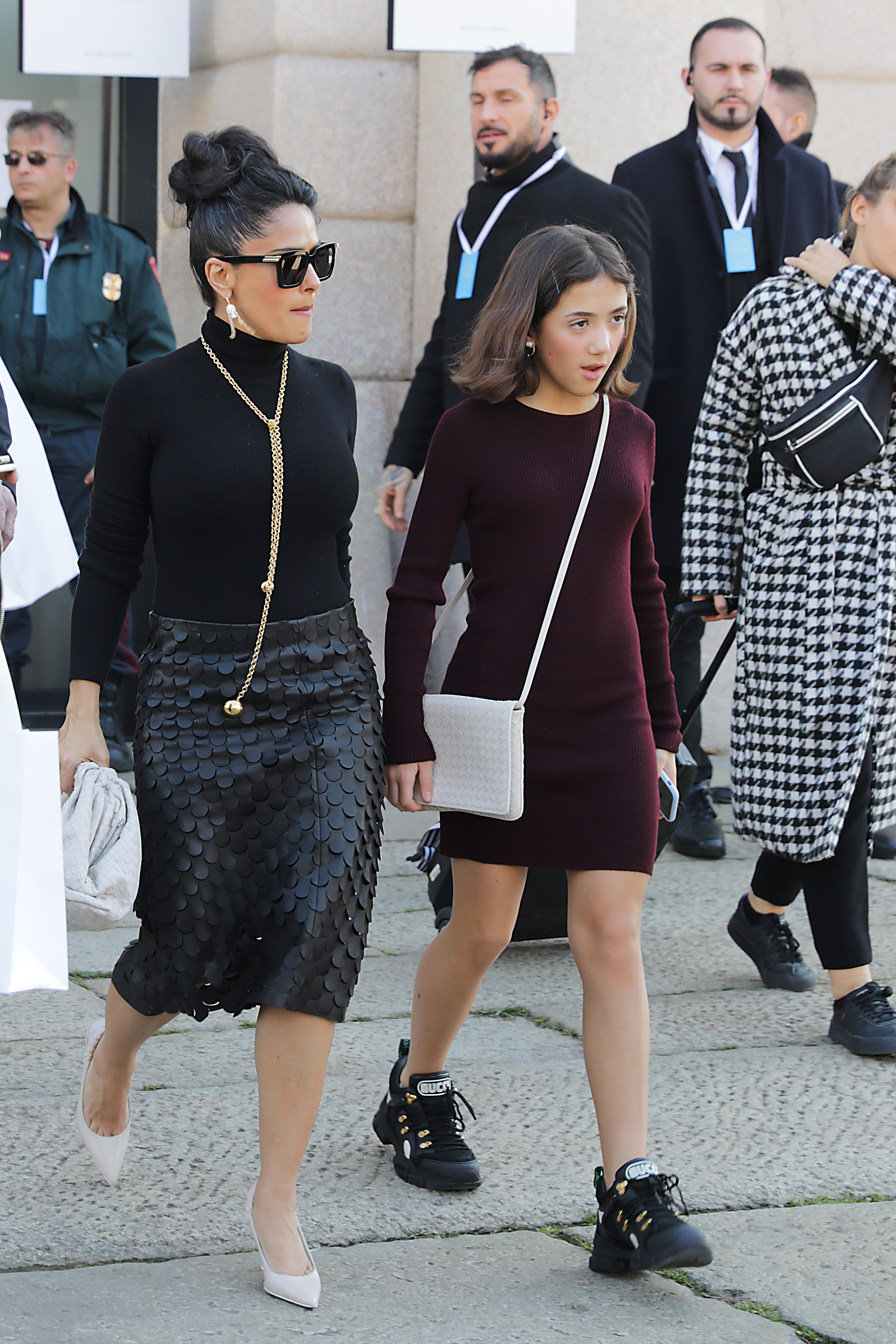 Salma Hayek brings her 11yearold daughter to Milan Fashion Week