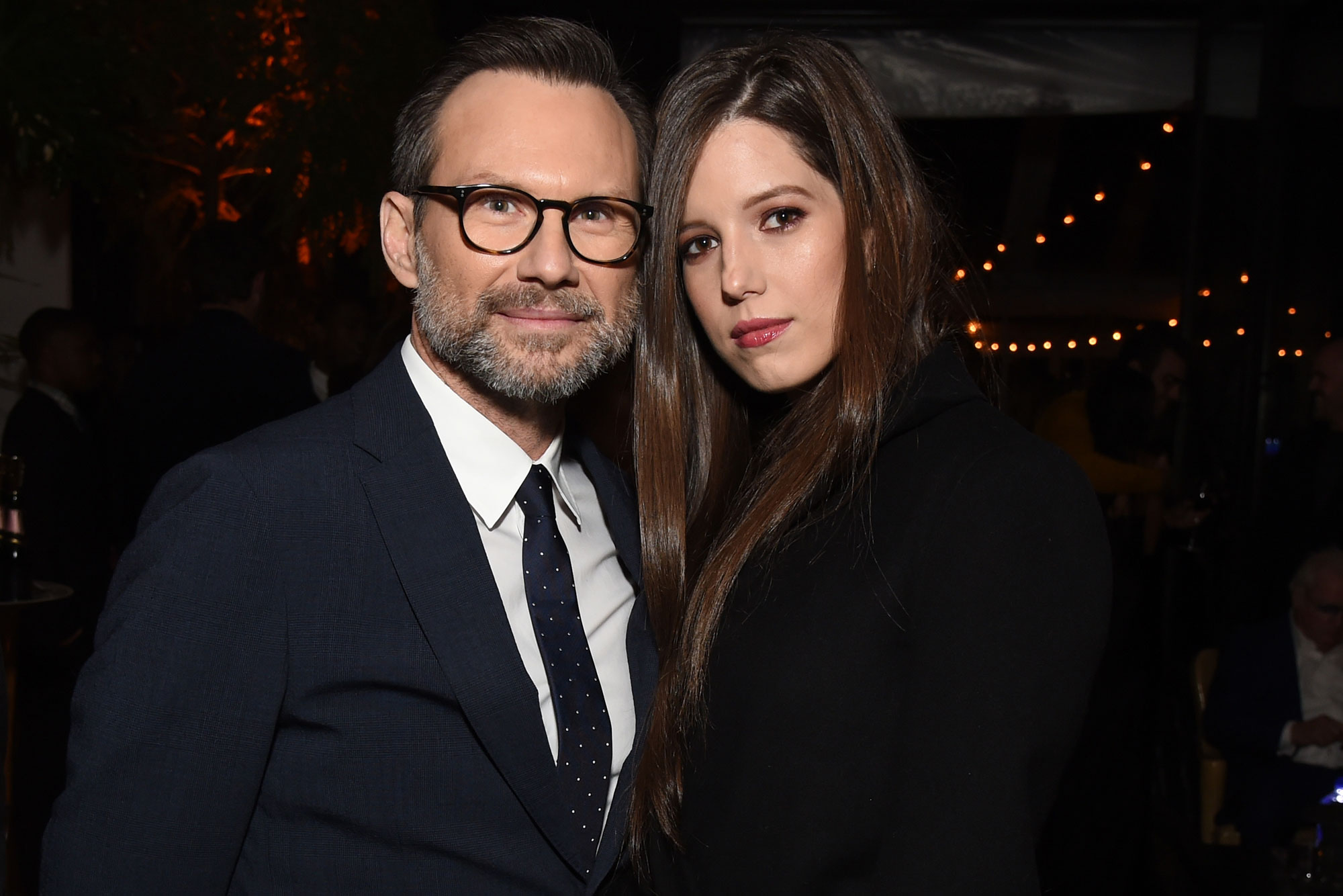 Christian Slater and wife baby girl