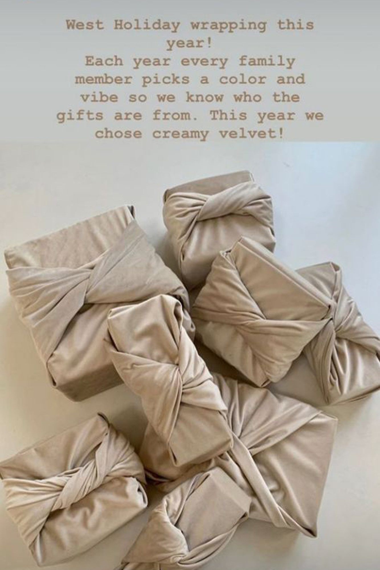 Kim Kardashian's 'creamy velvet' wrapping paper divides the