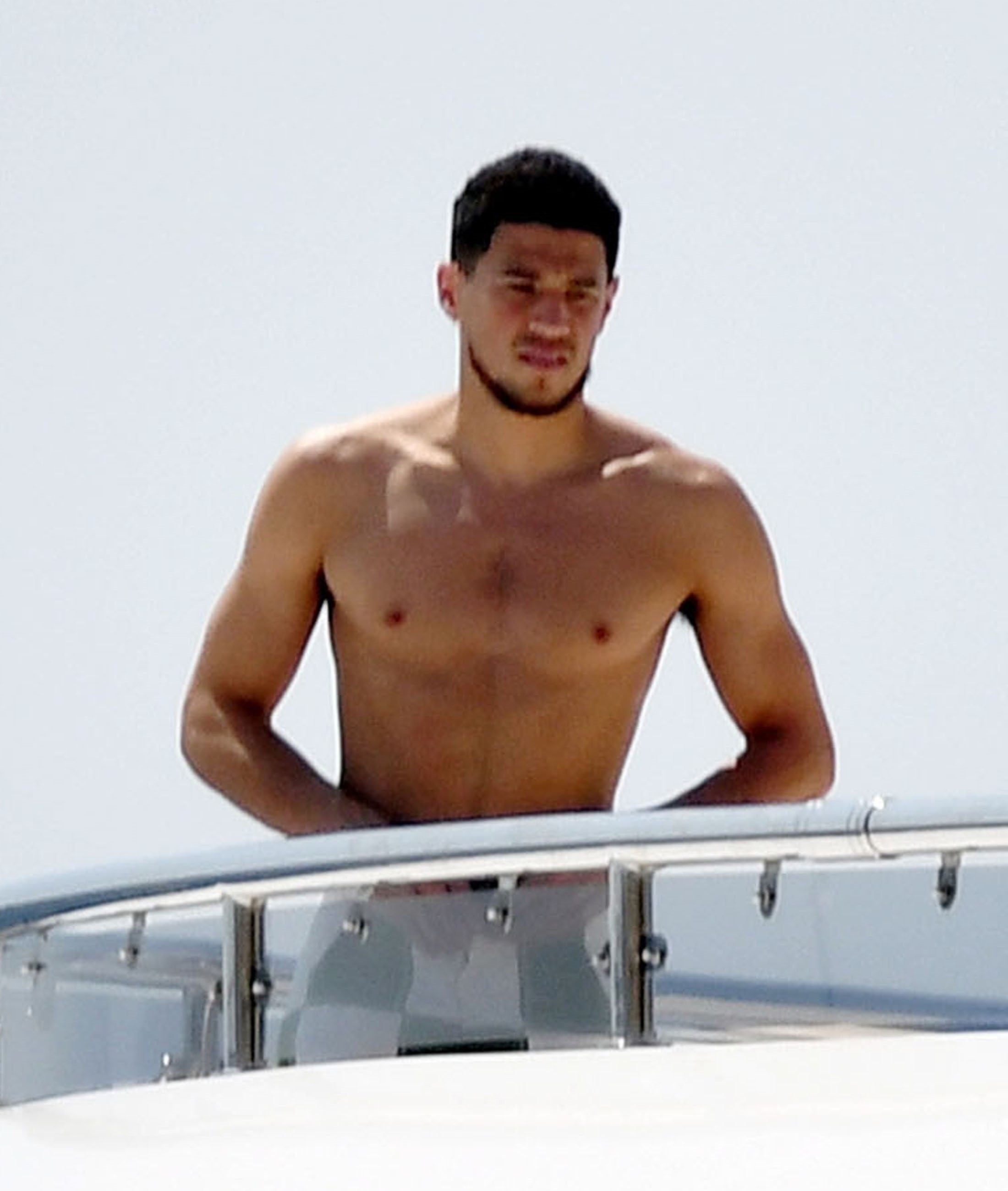 Kendall Jenner and Devin Booker relax on a yacht in Capri