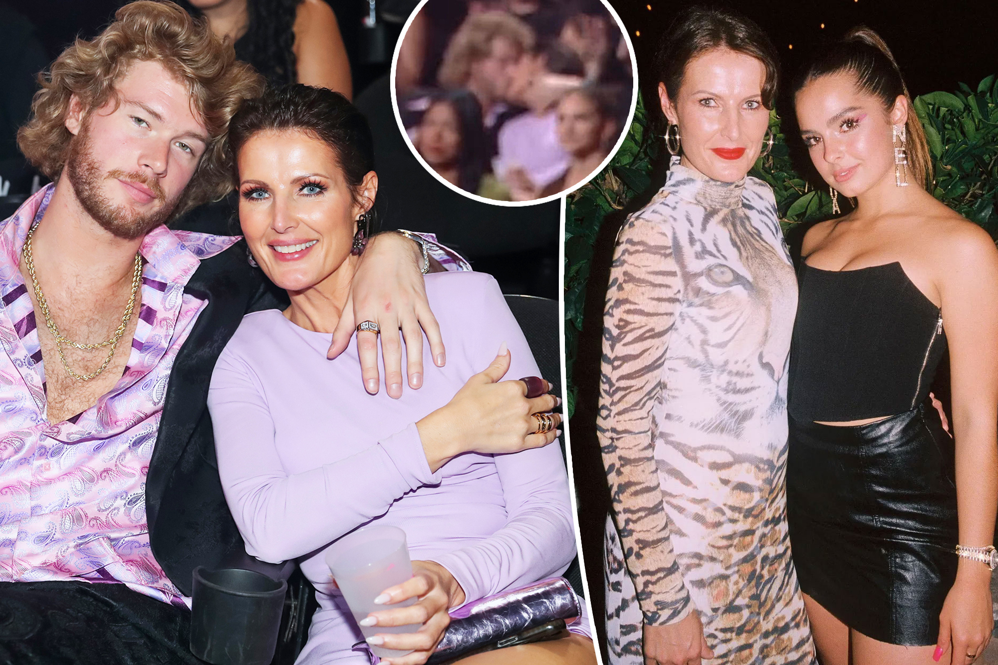 Addison Rae's mom Yung Gravy making out in the audience at the 2022 MTV