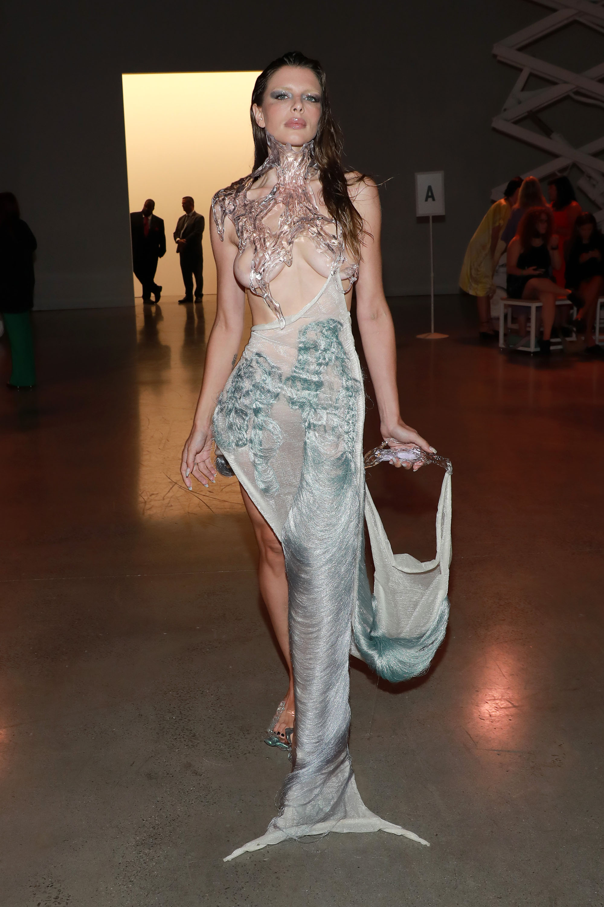 Julia Fox wears 'dripping wet' outfit at New York Fashion Week
