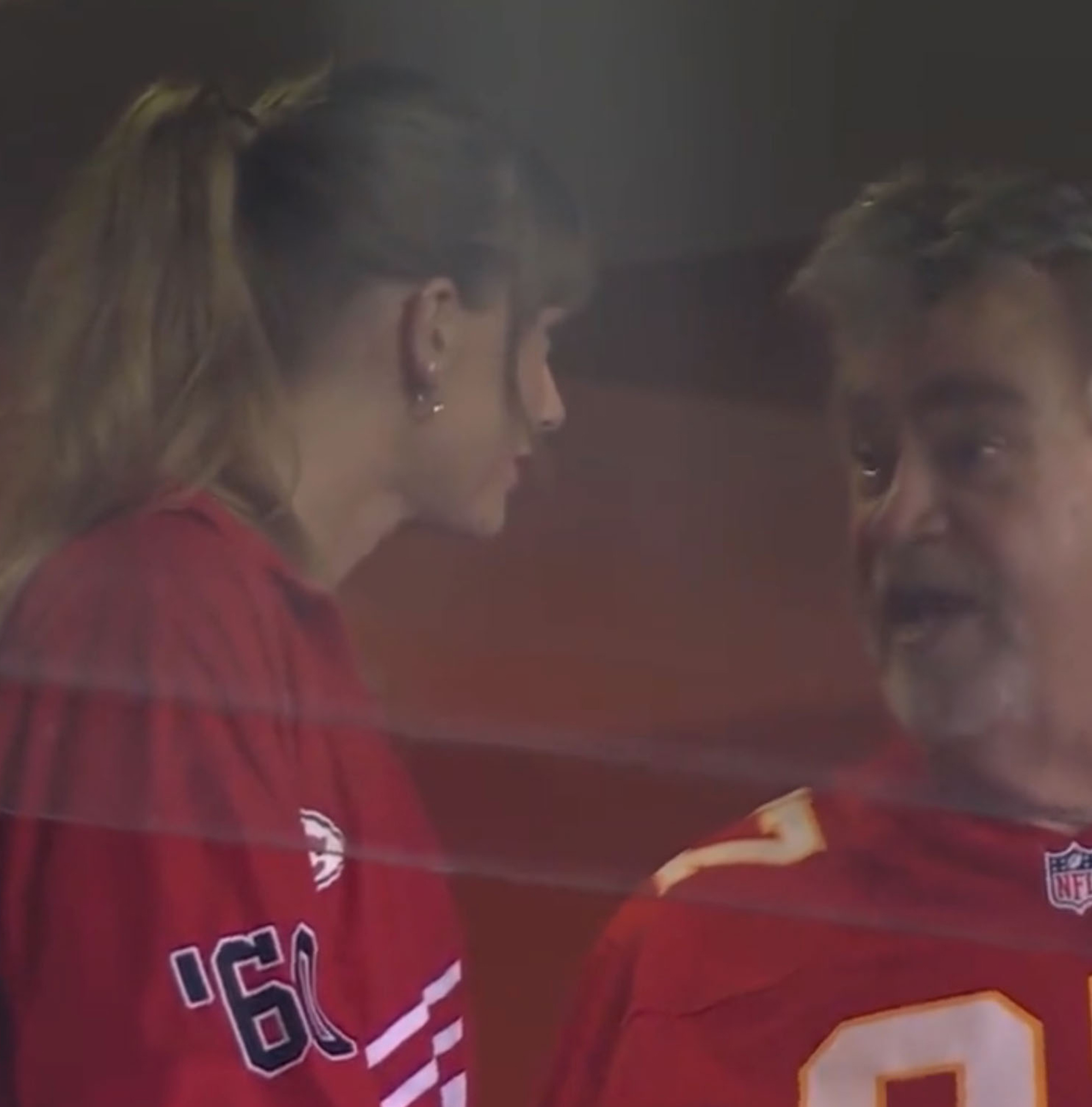 Taylor Swift’s parents spotted mingling with Travis Kelce’s dad Ed in private suite before