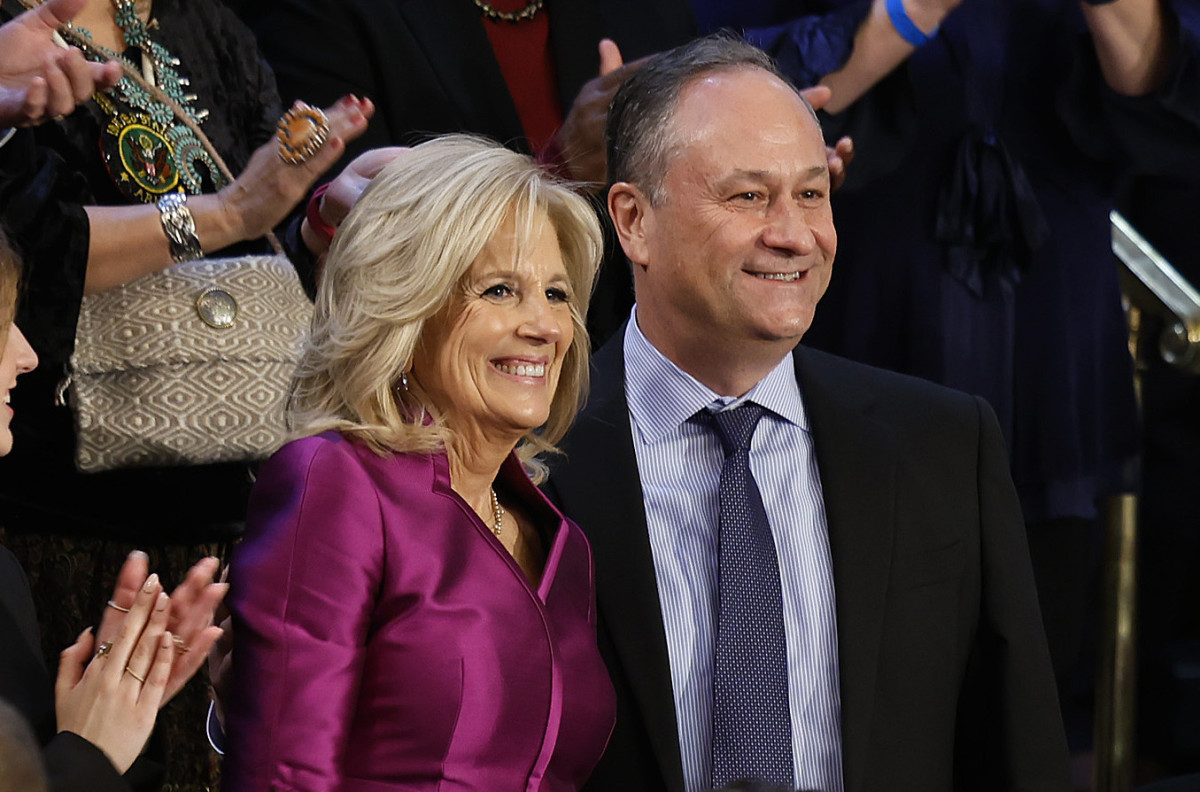 Jill Biden and Kamala Harris' Husband Kissing Puzzles the Parade