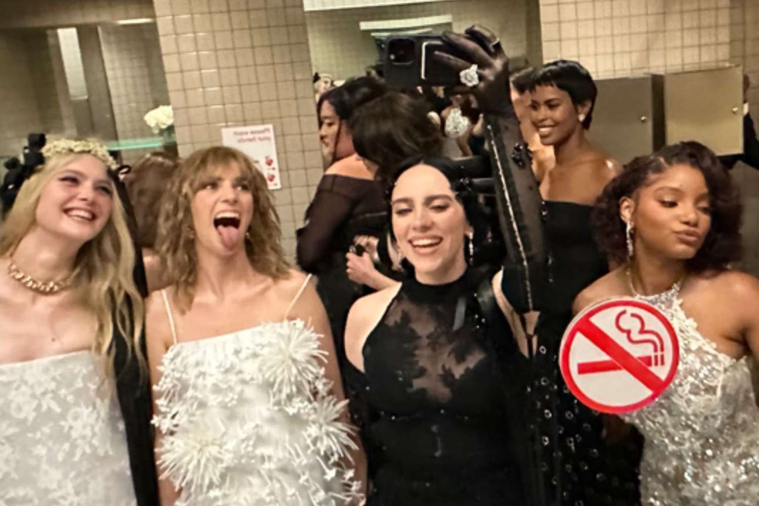 Billie Eilish Shares Sneaky Group Bathroom Selfie from 2023 Met Gala