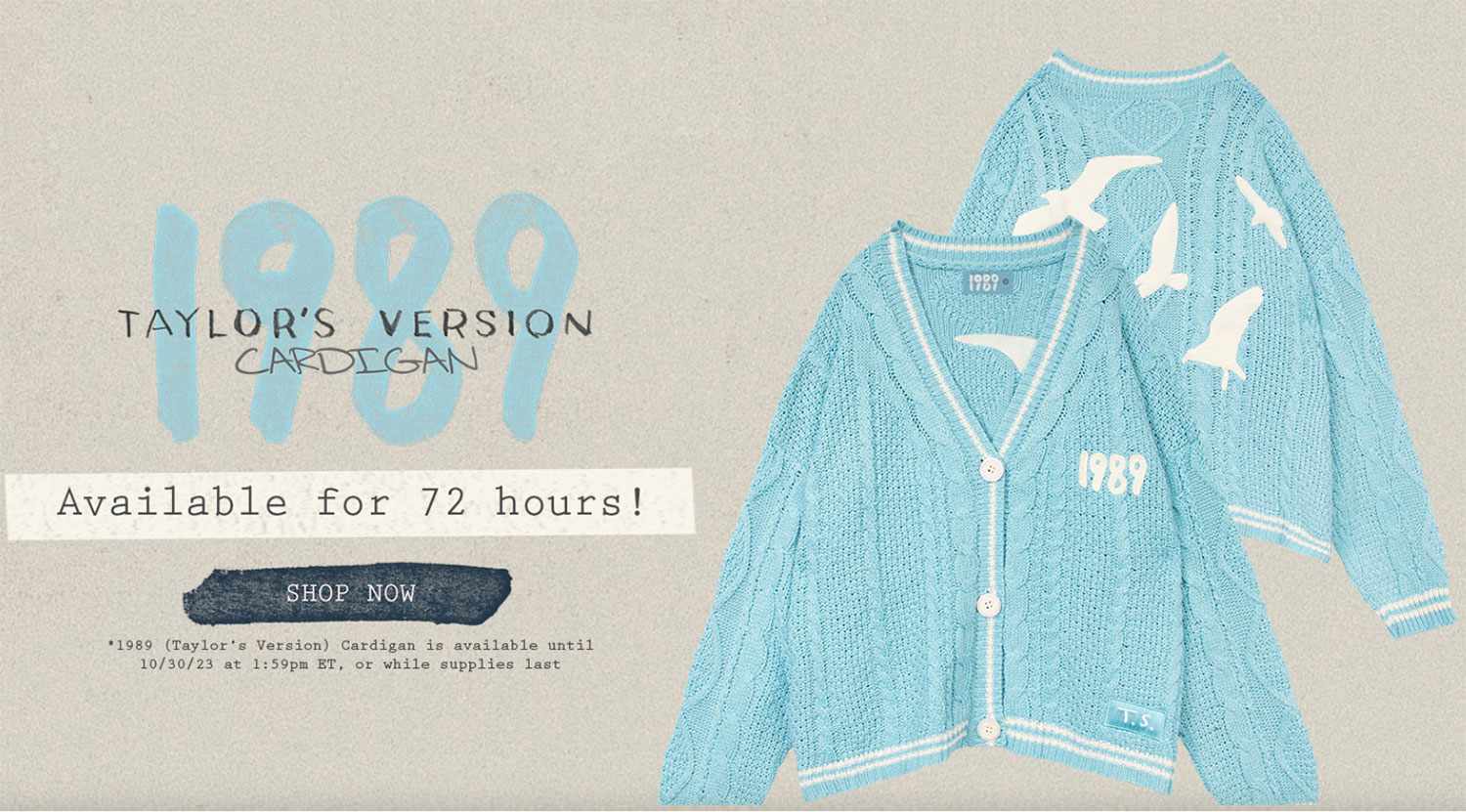 Taylor Swift Releases Cardigan in Honor of '1989 (Taylor's Version)'