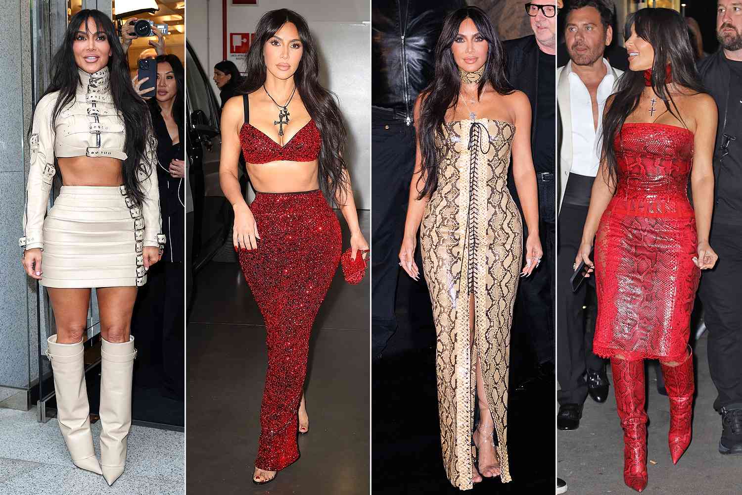 Kim Kardashian Wear 4 Skintight Dolce & Gabbana Outfits in 1 Day