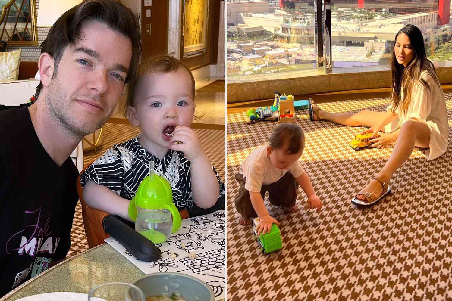 Olivia Munn in Las Vegas with John Mulaney and Son Malcolm Photos
