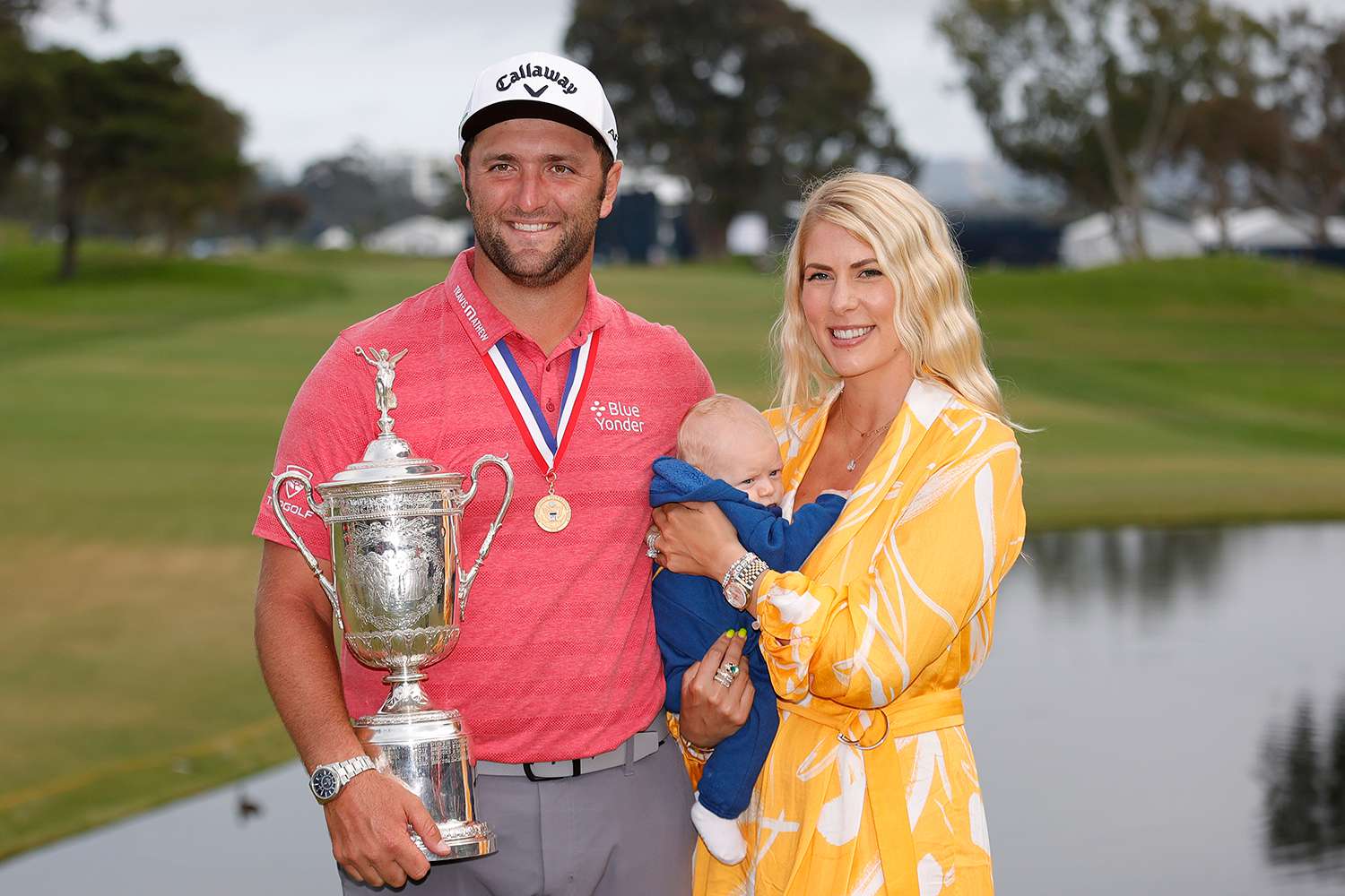 Jon Rahm Wins U.S. Open and Celebrates with Wife, Newborn Son