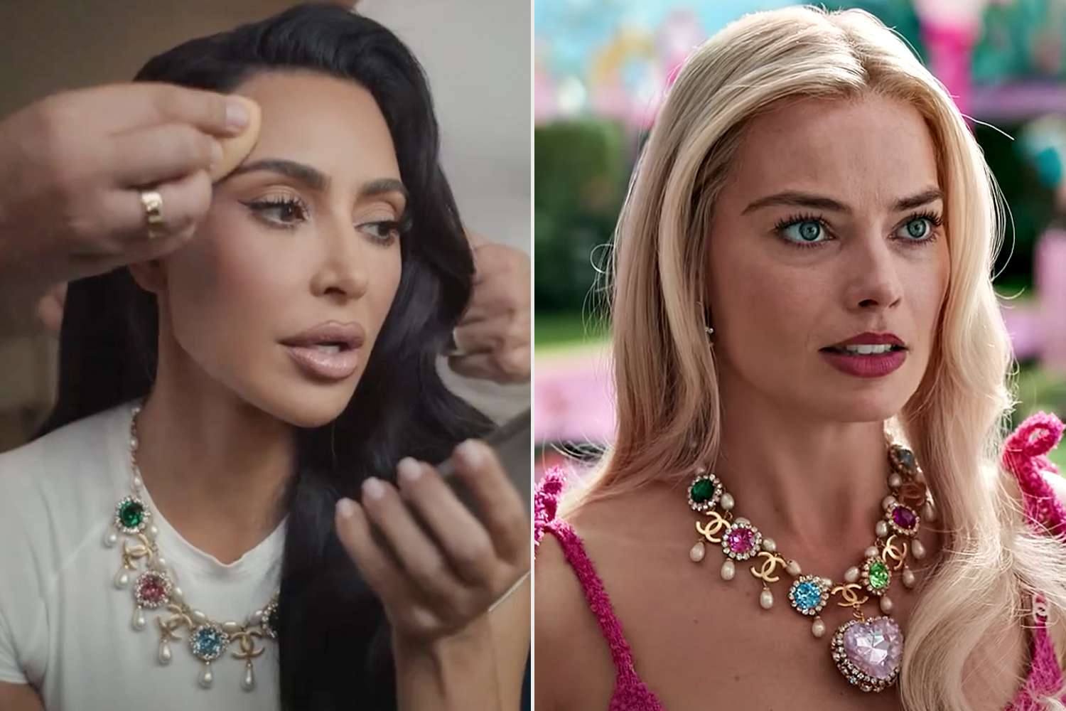 Kim Kardashian Wears 'Barbie' Chanel Necklace During Usher News Drop