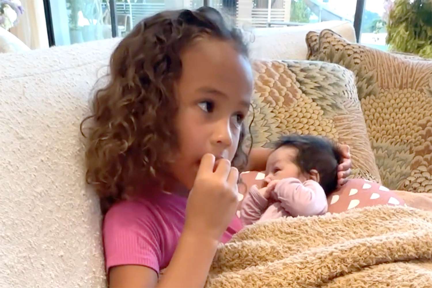 Chrissy Teigen Shares Adorable Video of Luna, 7, Cuddling Brother Wren