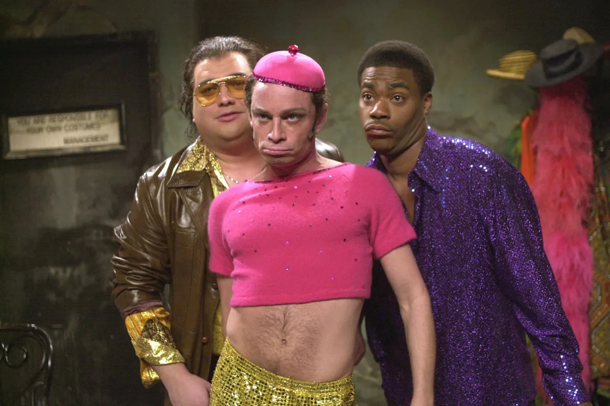 Horatio Sanz, Chris Kattan, and Tracy in "Mango and