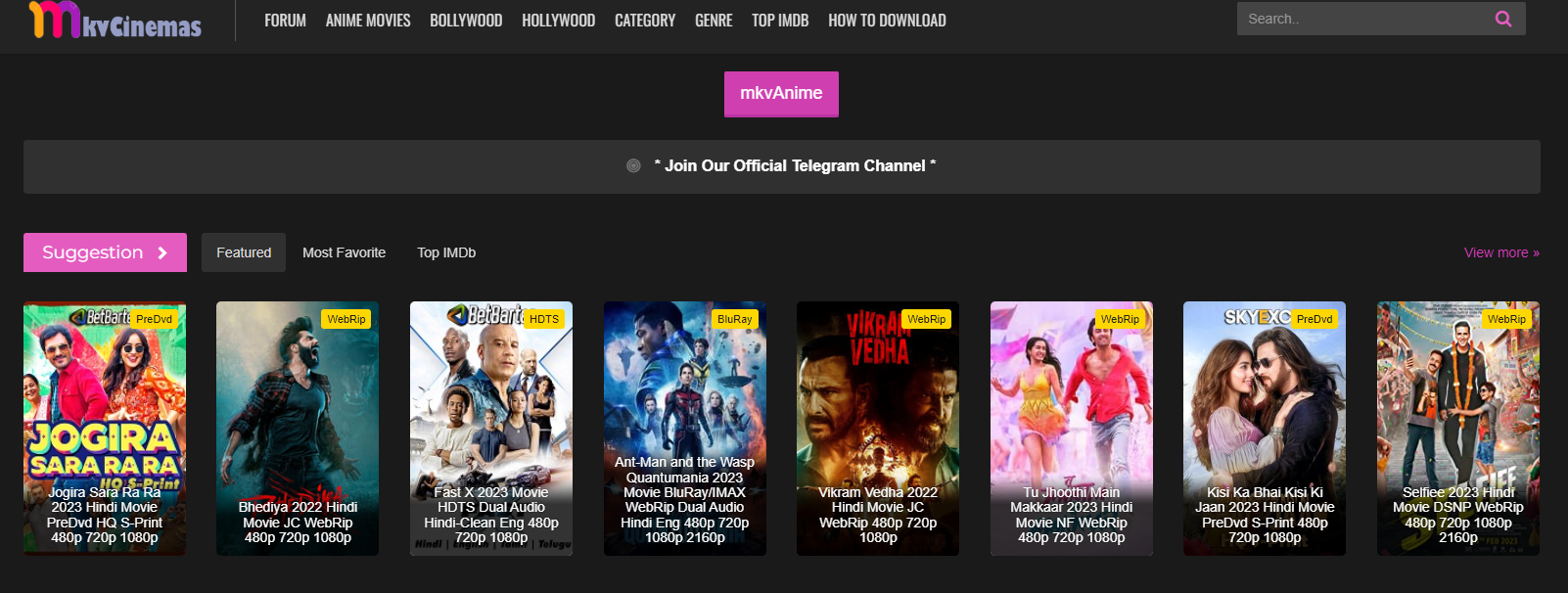 Mkvcinemas 2024 Latest Bollywood, Hollywood Dual Audio Movies Download Free