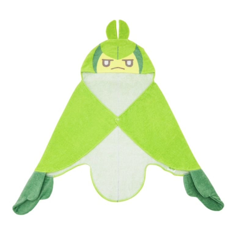 An image of a hood shaped like the Pokemon Swadloon.