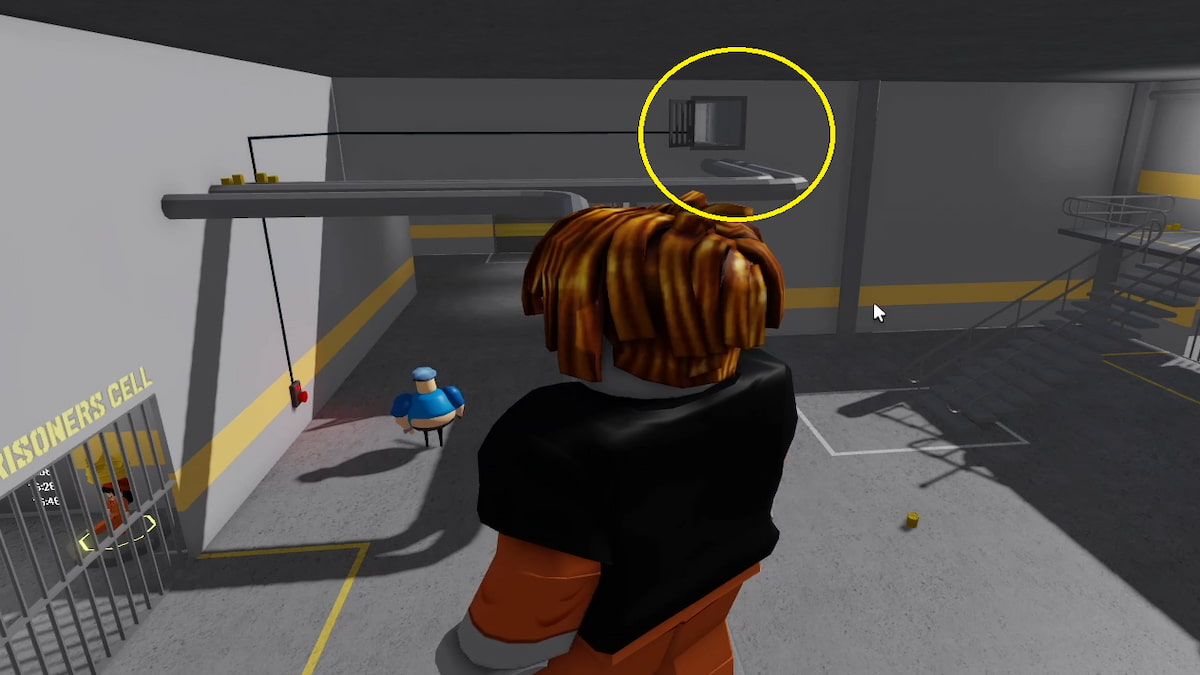 A player seeing a vent in Barry's Prison Run