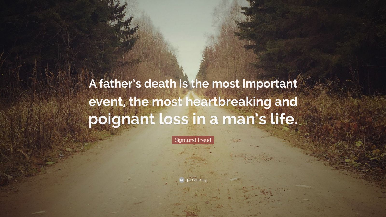 Sigmund Freud Quote “A father’s death is the most important event, the