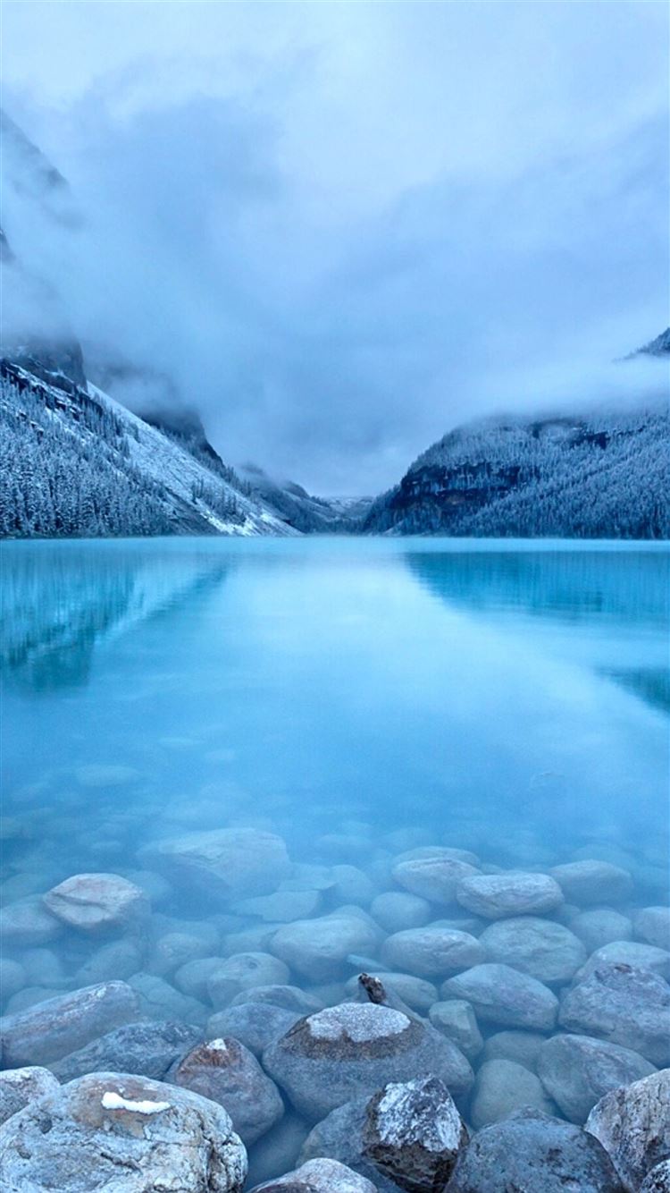 Nature Early Morning Peaceful Lake Mist Mountain Landscape