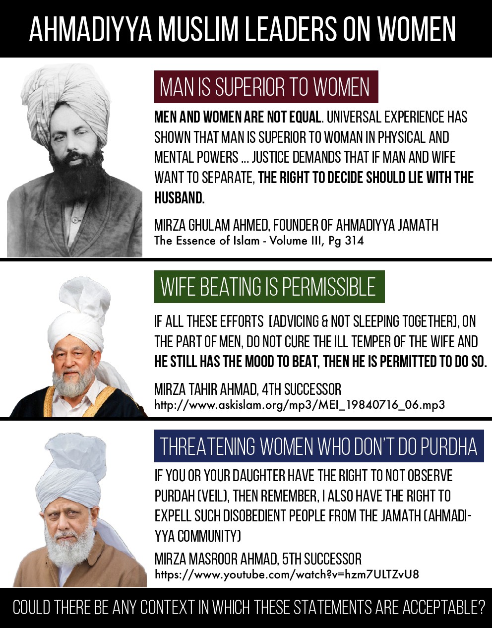 Ahmadiyya Muslim Leaders on Women