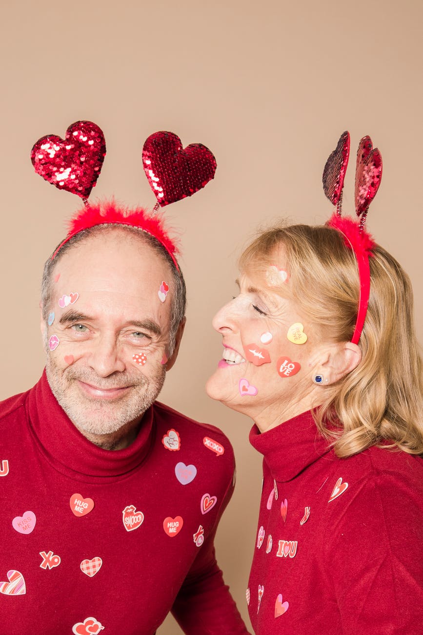couple wearing matching outfit