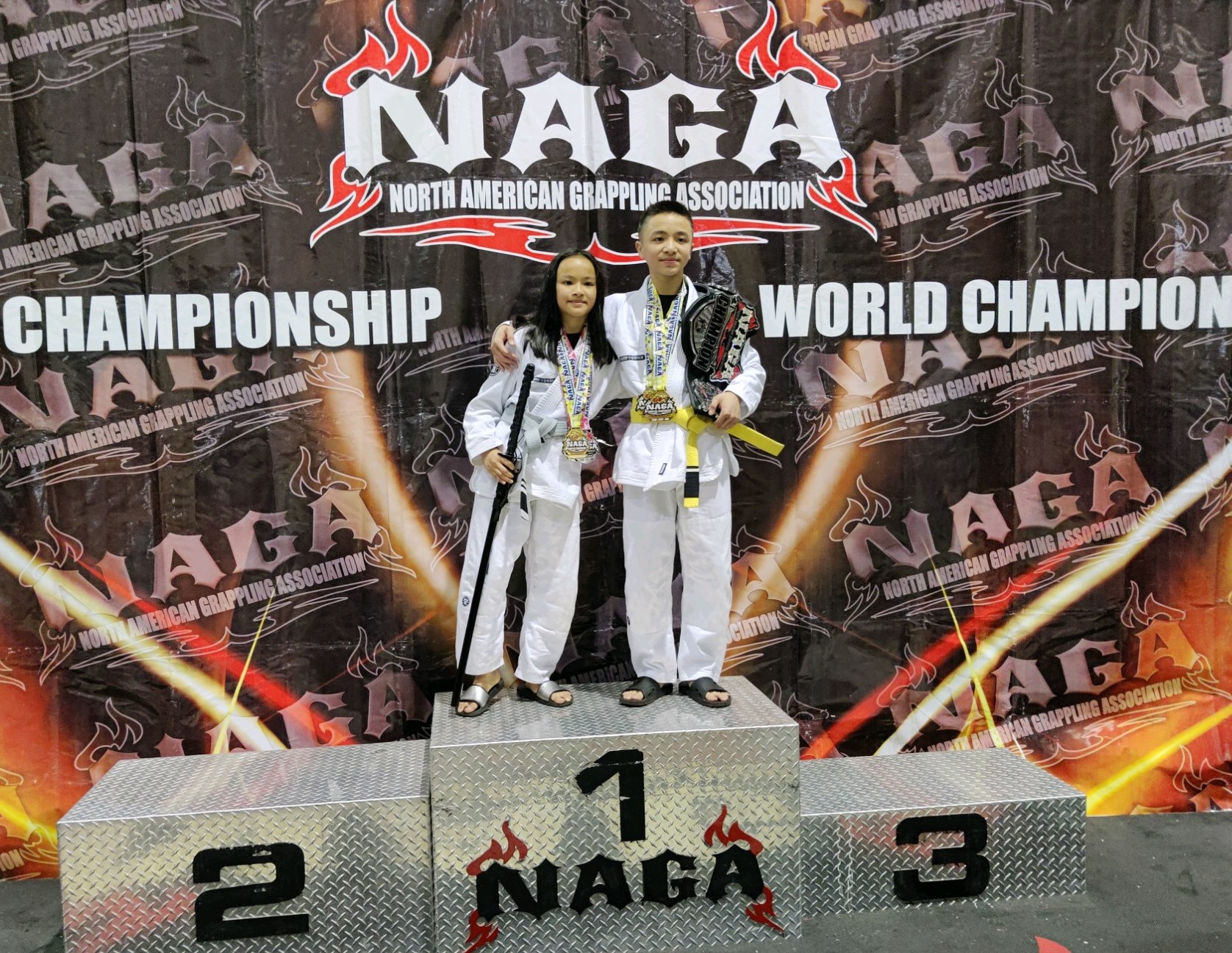 Renna Media Siblings Win Big at World Grappling Tournament