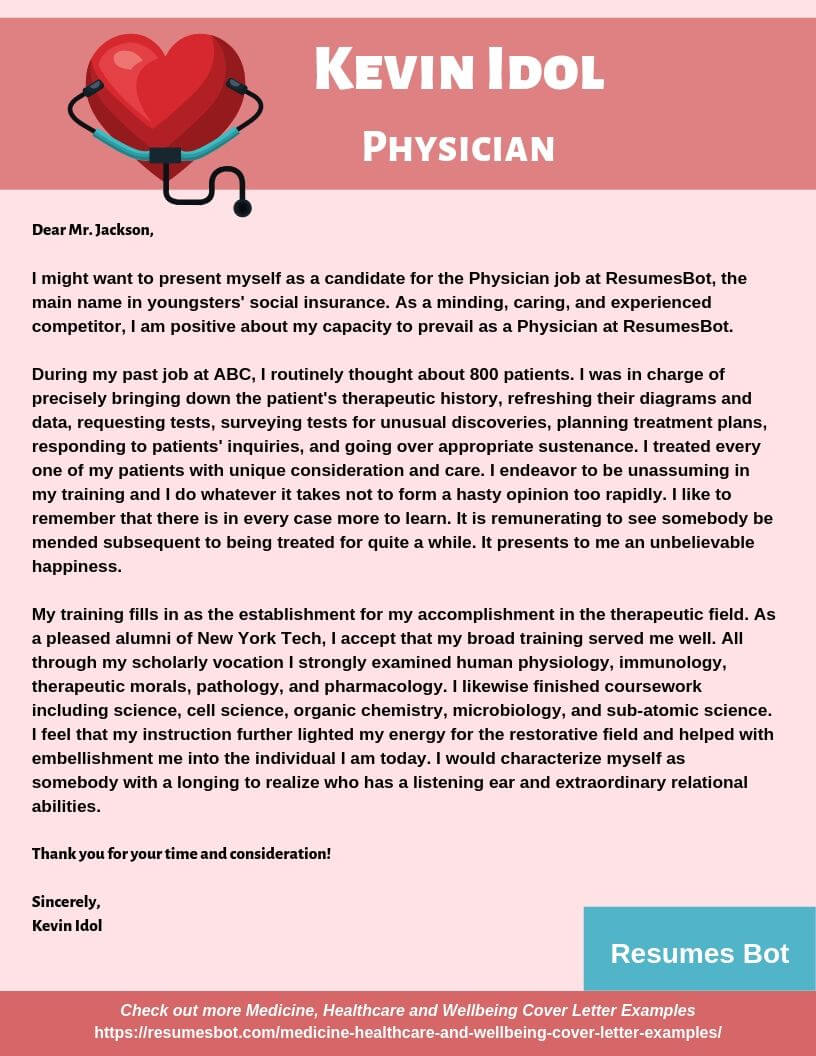Physician Cover Letter Samples & Templates [PDF+Word] 2021