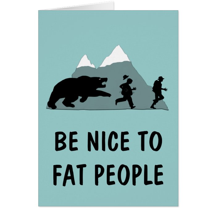 Funny fat joke card Zazzle