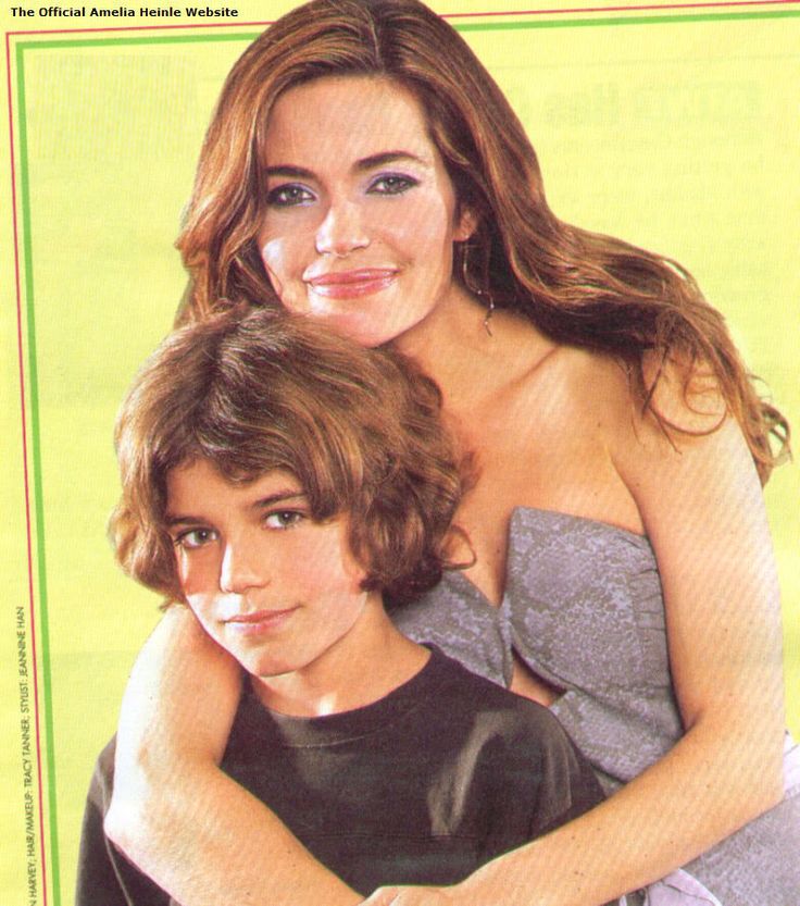 Amelia Heinle (m to Michael Weatherly from 19951997) with their son