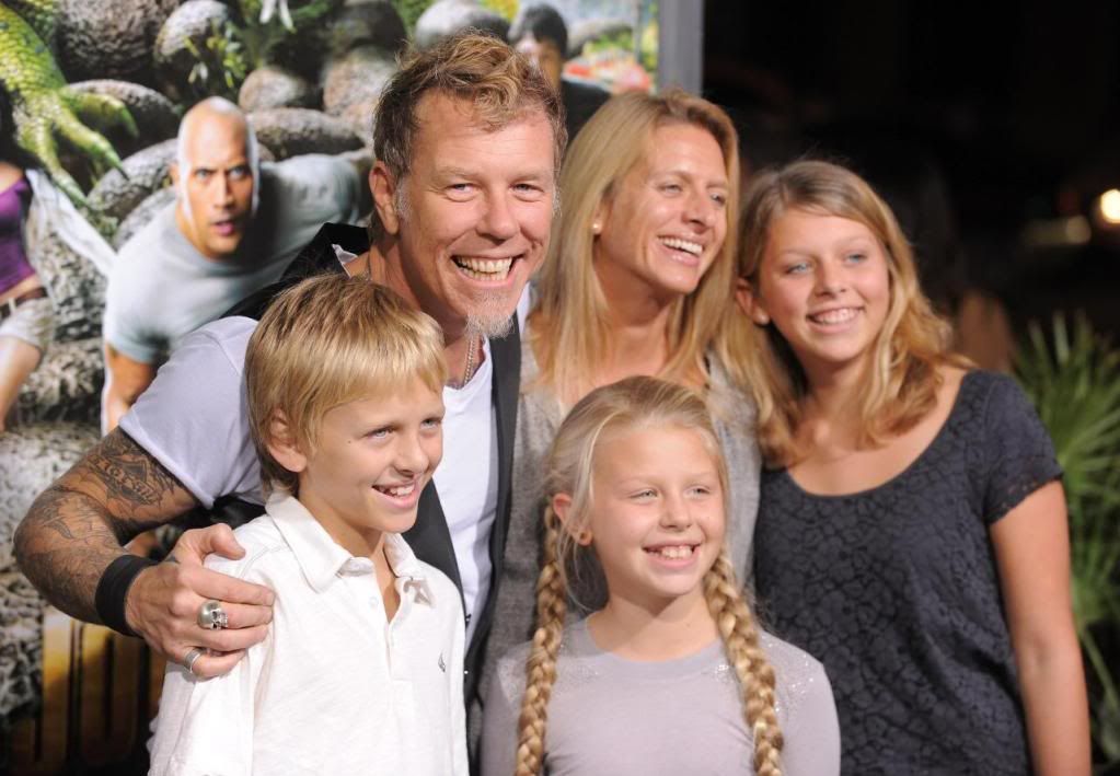 James Hetfield w/His Family Their daughter on the far right looks