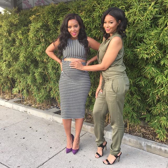 Angela Simmons & her sister Vanessa Simmons. ANGELA SIMMONS