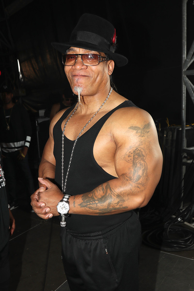 Melle Mel poses backstage during the Meadows Music and Arts Festival