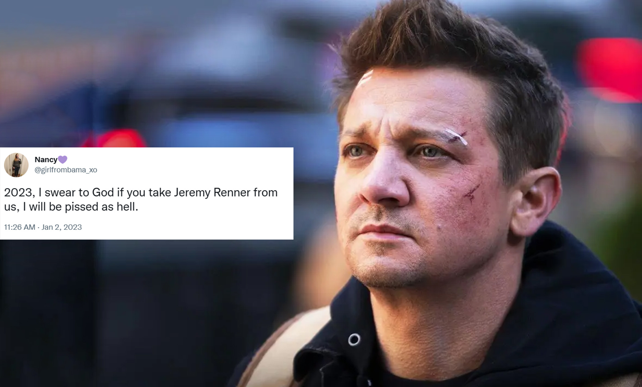 Is Not Happy With 2023 After Jeremy Renner Gets In An Accident