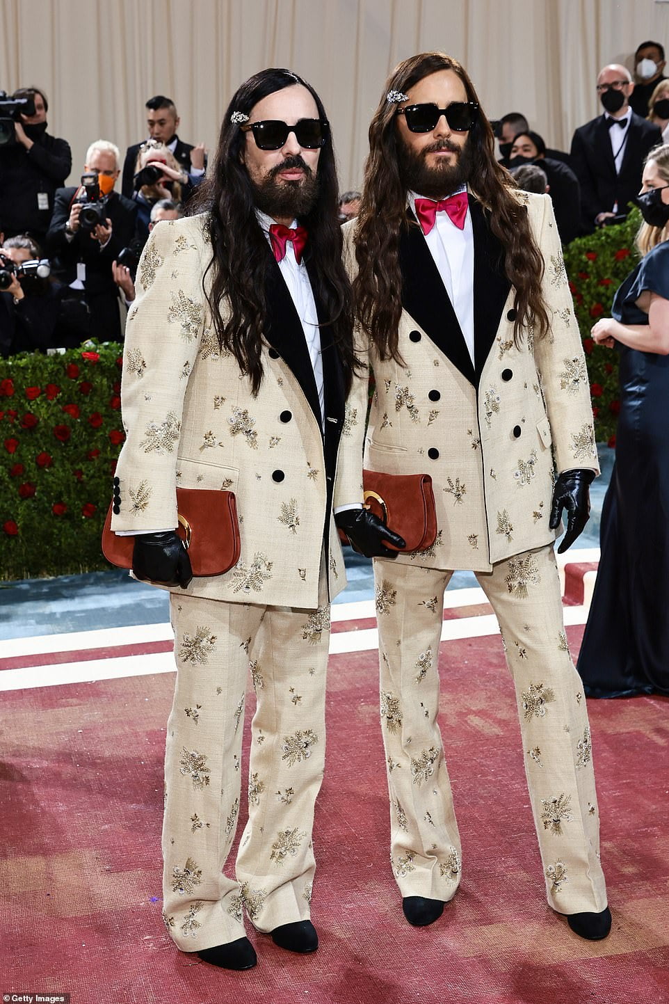 Met Gala 2022 Jared Leto dons a floral suit as he's with Gucci