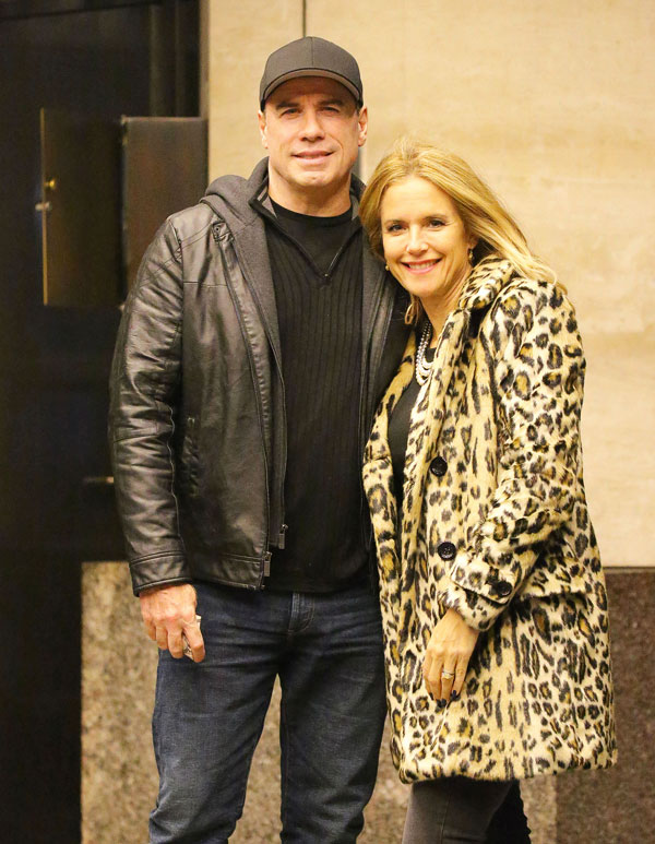 Faking It For The Cameras? John Travolta & Kelly Preston Step Out